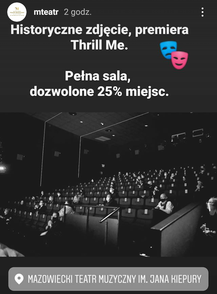 Thrill Me, Mazowiecki Teatr Muzyczny w Warszawie, 16 października 2020, fot. Marek Popowski